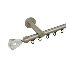 Galerie SIMPLA PRINDERE PERETE TEAVA PROFIL 19 MM -CRISTAL CONE- CROM MAT