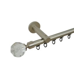 Galerie SIMPLA PRINDERE PERETE TEAVA PROFIL 19 MM -KULA CRISTAL- CROM MAT