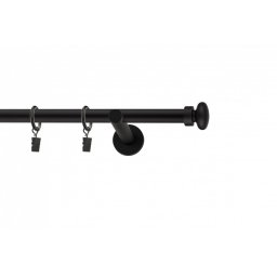 Galerie SIMPLA PRINDERE PERETE PICIOR UNIVERSAL 19 mm FLAT NEGRU