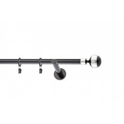 Galerie SIMPLA PRINDERE PERETE PICIOR UNIVERSAL 19 mm MINGE NEGRU