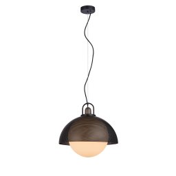 Pendul Graven SP1, H:120 cm D:35 cm, 1xE27, sticla opal, metal negru