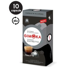10 Capsule Aluminiu Gimoka Ristretto - Compatibile Nespresso
