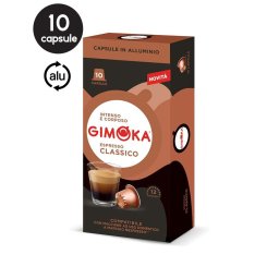 10 Capsule Aluminiu Gimoka Classico - Compatibile Nespresso