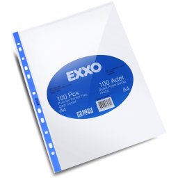 Folie protectie A4 cristal 100buc/set Exxo