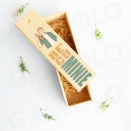 Cutie lemn personalizata pentru sticle Be Cu Minie