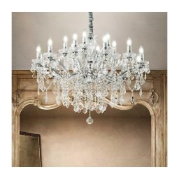 Lustră de cristal pe cablu Ideal Lux FLORIAN 18xE14/40W/230V