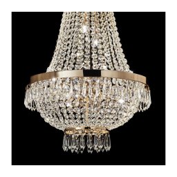 Ideal Lux - Candelabru cu cristale LED CAESAR, 12xG9/3W/230V, Ø 55 cm, auriu