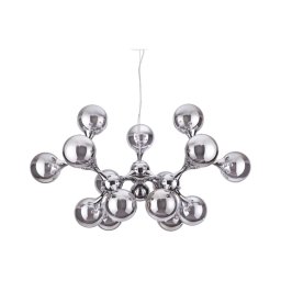 Ideal Lux - Lustra suspendată pe cablu NODI 15xE14/28W/230V Ø 105 cm crom lucios