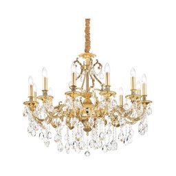 Lustră pe cablu Ideal Lux Crystal GIOCONDA 12×E14/40W/230V