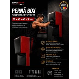Perna box cu montaj pe perete 80x40x40x18 cm Bicolora