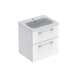 Set mobilier cu 2 sertare Geberit Selnova Square 60cm,alb lucios