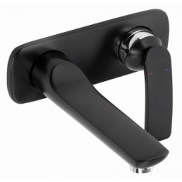 Baterie lavoar perete Kludi Balance negru mat,pipa 185mm