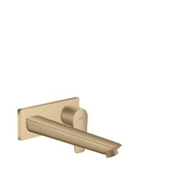 Baterie lavoar perete HansGrohe Talis E pipa 225mm bronz antichizat