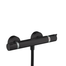 Baterie dus termostatata HansGrohe Ecostat 1001CL negru mat