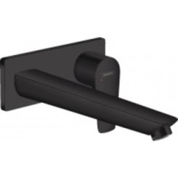 Baterie lavoar perete HansGrohe Talis E pipa 225mm negru mat