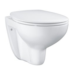 Set vas WC suspendat Grohe Bau Ceramic Rimless cu capac soft close alb