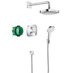 Set dus incastrat HansGrohe Croma Select E180 2S