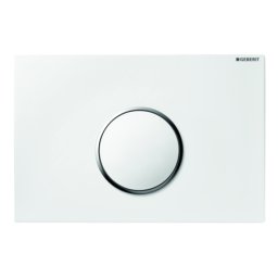 Clapeta Geberit Sigma 10 alb/crom lucios/alb