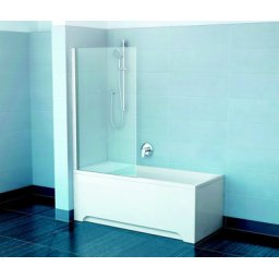 Paravan de cada Ravak PVS1 80cm,alb/transparent