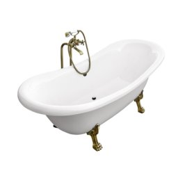 Cada freestanding retro Besco Amelia 190x77,picioare gold