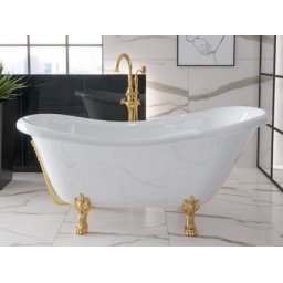 Cada freestanding retro Besco Otylia 170x77cm,picioare gold