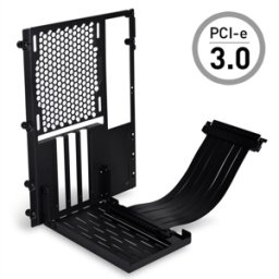 Suport intern Lian Li O11D-MINI PCIe 3.0 Black pentru montarea verticala a placilor video, cablu Riser inclus, O11DMINI-1X-3