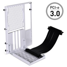 Suport intern Lian Li O11D-MINI PCIe 3.0 White pentru montarea verticala a placilor video, cablu Riser inclus, O11DMINI-1W-3