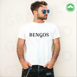 Tricou alb personalizat: BENGOS (barbat)