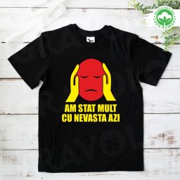 Tricou negru personalizat: Am stat mult cu nevasta azi (barbat)