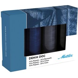 Ata Cusut Mettler Denim Dark, set 4 buc, No.40 100m