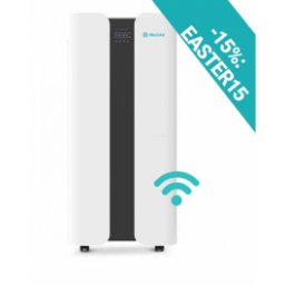 Purificator de aer AlecoAir P120 MONOLITH, 2 x Filtre True Hepa & Carbon, 2 x Lampi UV-C, Ionizare, WiFi, Aplicatie