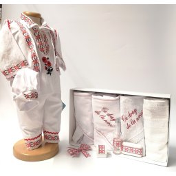 Set Botez Traditional Raul 10 , 2 piese Botez Traditional: trusou, costumas