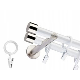 Galerie dubla duo PICIOR UNIVERSAL - DOP19/19 - ALB + INOX