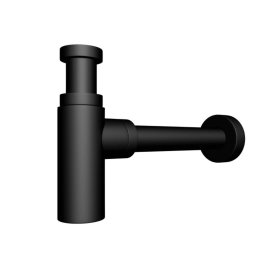 Sifon scurgere pentru lavoar, Novoterm Kerra, negru mat, model rotund
