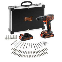 Masina de insurubat si gaurit, cu percutie, Black and Decker, BDCDC18BAFC, cu acumulator, 18 V, 1.5AH, 650 rpm