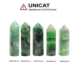 Obelisc Fluorit Verde 1 Varf - 114-130 x 33-36 x 30-33 mm - ( XXL)