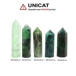 Obelisc Fluorit Verde 1 Varf - 109-149 x 33-36 x 30-36 mm - ( XXL)