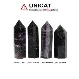Obelisc Fluorit Violet Inchis 1 Varf - 98-113 x 32-36 x 28-33 mm - ( XXL)