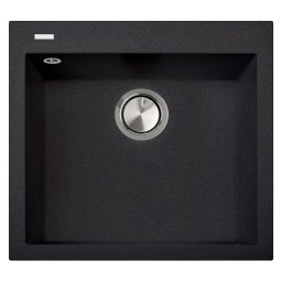 Chiuveta bucatarie granit CookingAid Cube ON5610 Neagra Black Metal quartz + accesorii montaj