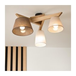 Lustr ANTONIO 3xE14/40W/230V, montaj plafon, stejar