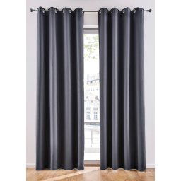 SET DRAPERIE BLACKOUT GRI INCHIS Casa Deco Logistics, CU INELE CAPSE CROM