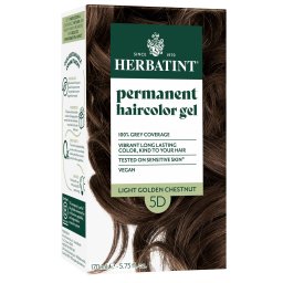Vopsea pentru par castaniu auriu deschis 5D Herbatint