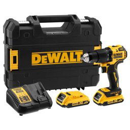 Masina de gaurit si insurubat, cu percutie, DeWALT, DCD709D2T, cu acumulator, 18 V, 2AH, 0-450 / 0-1650 rpm