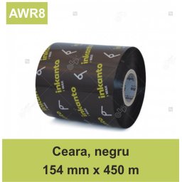 Ribon ARMOR Inkanto AWR8, ceara (wax), negru, 154mmX450M, OUT