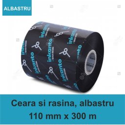 Ribon ARMOR Inkanto APR560B , ceara si rasina (waxresin), albastru, 110mmx300M, OUT