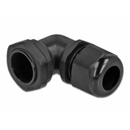 Garnitura de etansare a cablului PG21 unghi 90 grade Negru, Delock 60335