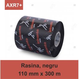 Ribon ARMOR Inkanto AXR7+, rasina (resin), negru, 110mmx300M, OUT