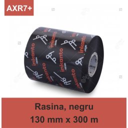 Ribon ARMOR Inkanto AXR7+, rasina (resin), negru, 130mmx300M, OUT