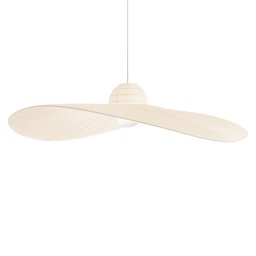 Lustra design palarie supradimensionata Madame Sp1 Avorio, D:110 cm, H:43-145 cm