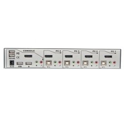 Switch KVM 4 porturi DisplayPort 1.2, USB 2.0 & Audio, Lindy L39305